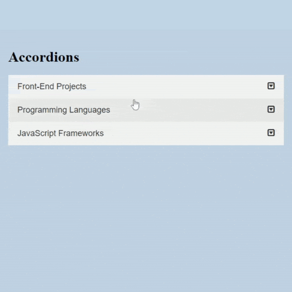 how to create simple accordion using html css and javascript.gif